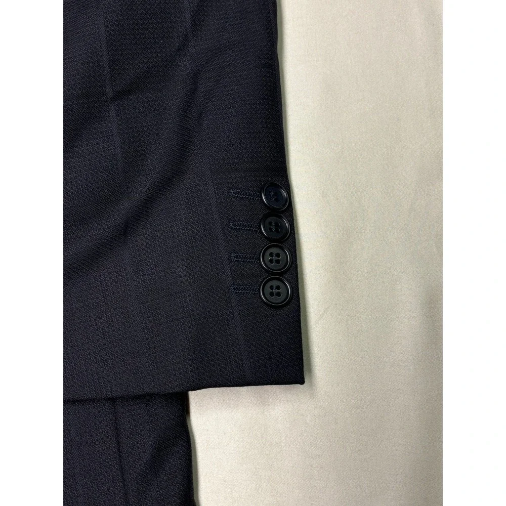 Gianni Orvieto Italy Windowpane Suit Angelico Super 120s Wool 2 Pc Men 41R 32X32